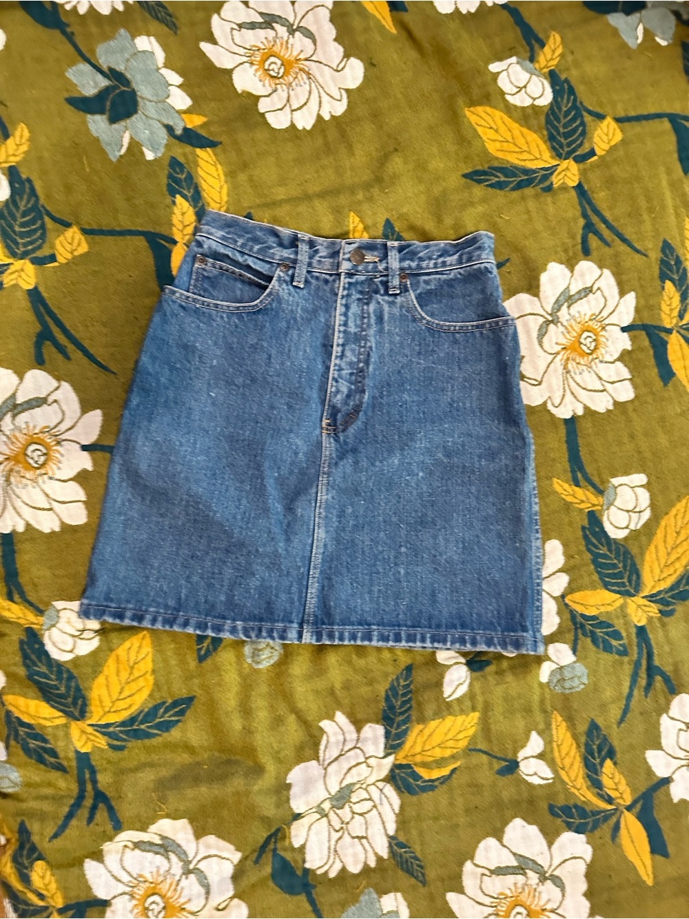 Calvin Klein Blue Denim Mini Skirt
